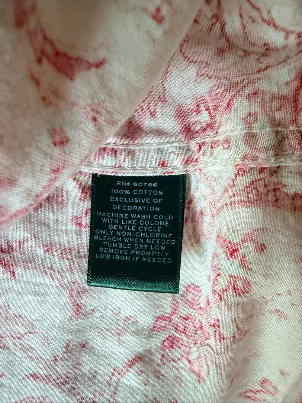 Lauren Ralph Lauren Pink Paisley Cotton Pajama Set Size Large Embroidered LRL - Picture 8 of 9
